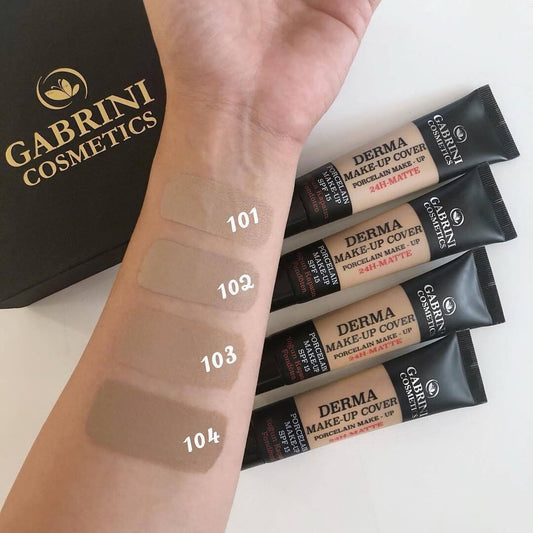 فوندوتا غابريني الأصلي 100% – لبشرة صافية وتغطية تدوم طويلاً Gabrini Derma Make-up Cover Foundation (Original)