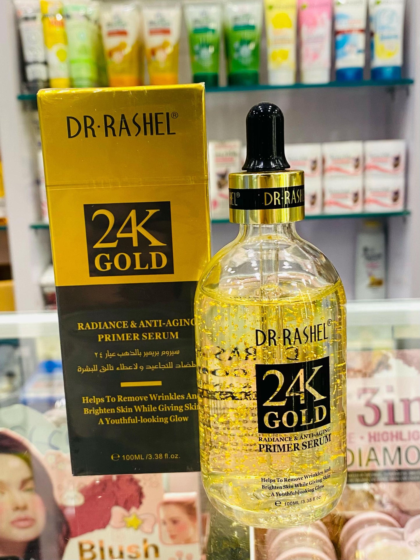 24K Gold Primer Dr.rashel original برايمر وسيروم الذهب  الأصلي - لترطيب البشرة وثبات الماكياج طوال اليوم