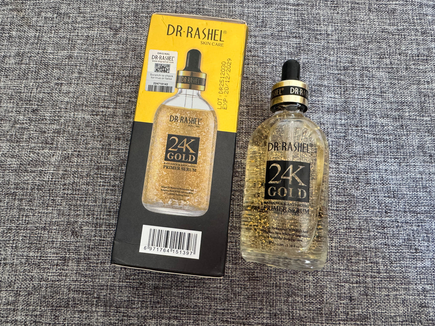 24K Gold Primer Dr.rashel original برايمر وسيروم الذهب  الأصلي - لترطيب البشرة وثبات الماكياج طوال اليوم