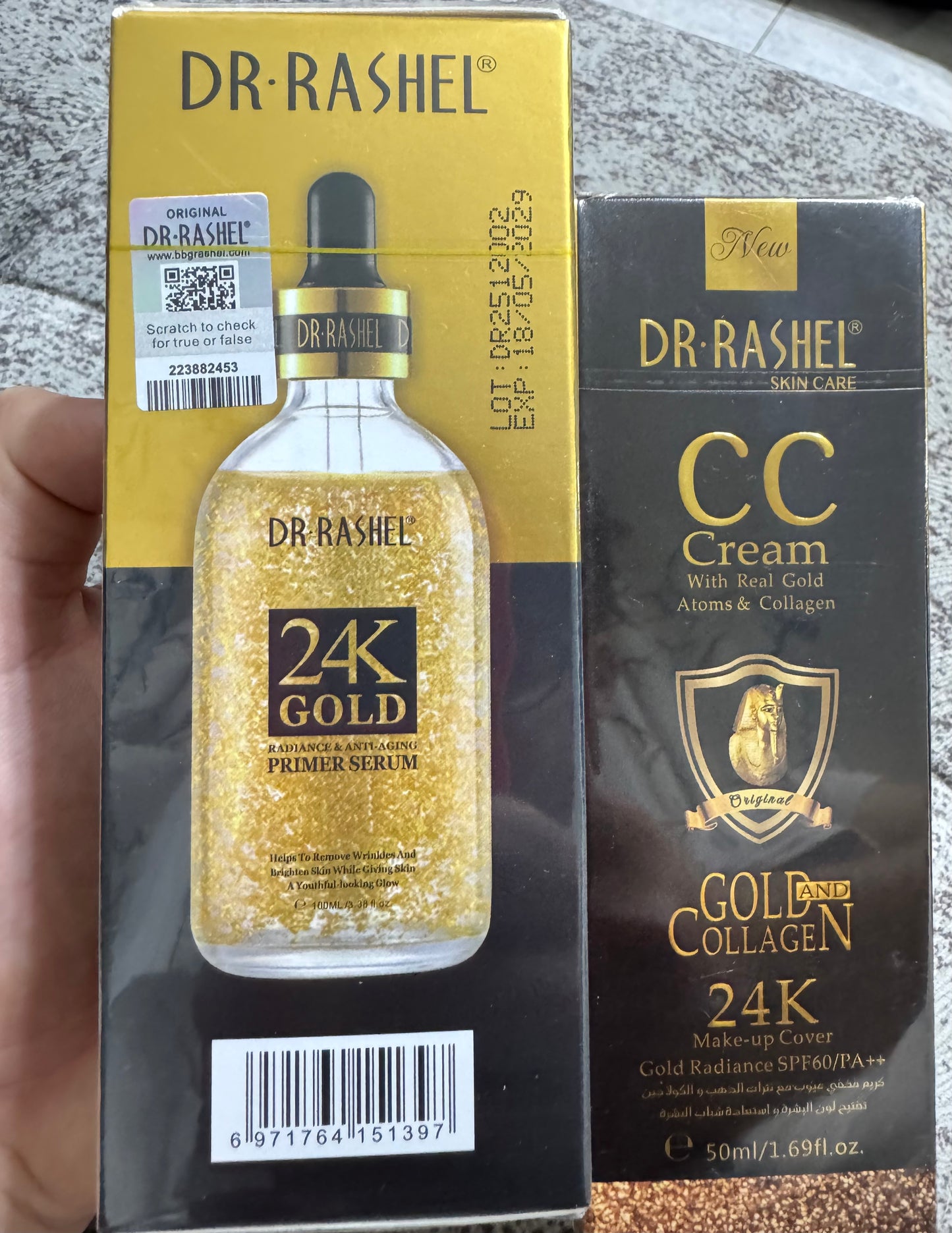 24K Gold Primer Dr.rashel original برايمر وسيروم الذهب  الأصلي - لترطيب البشرة وثبات الماكياج طوال اليوم