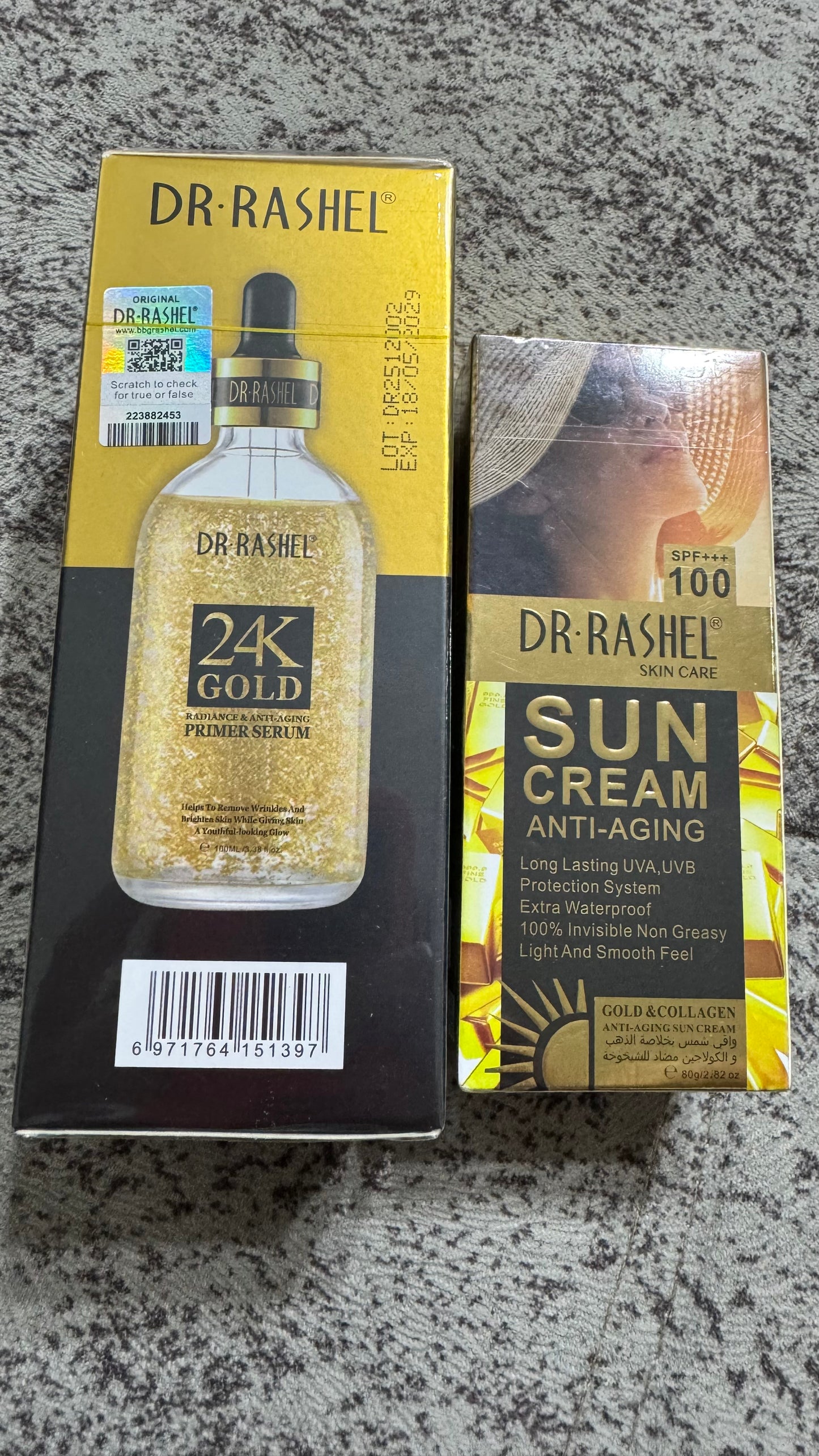 24K Gold Primer Dr.rashel original برايمر وسيروم الذهب  الأصلي - لترطيب البشرة وثبات الماكياج طوال اليوم