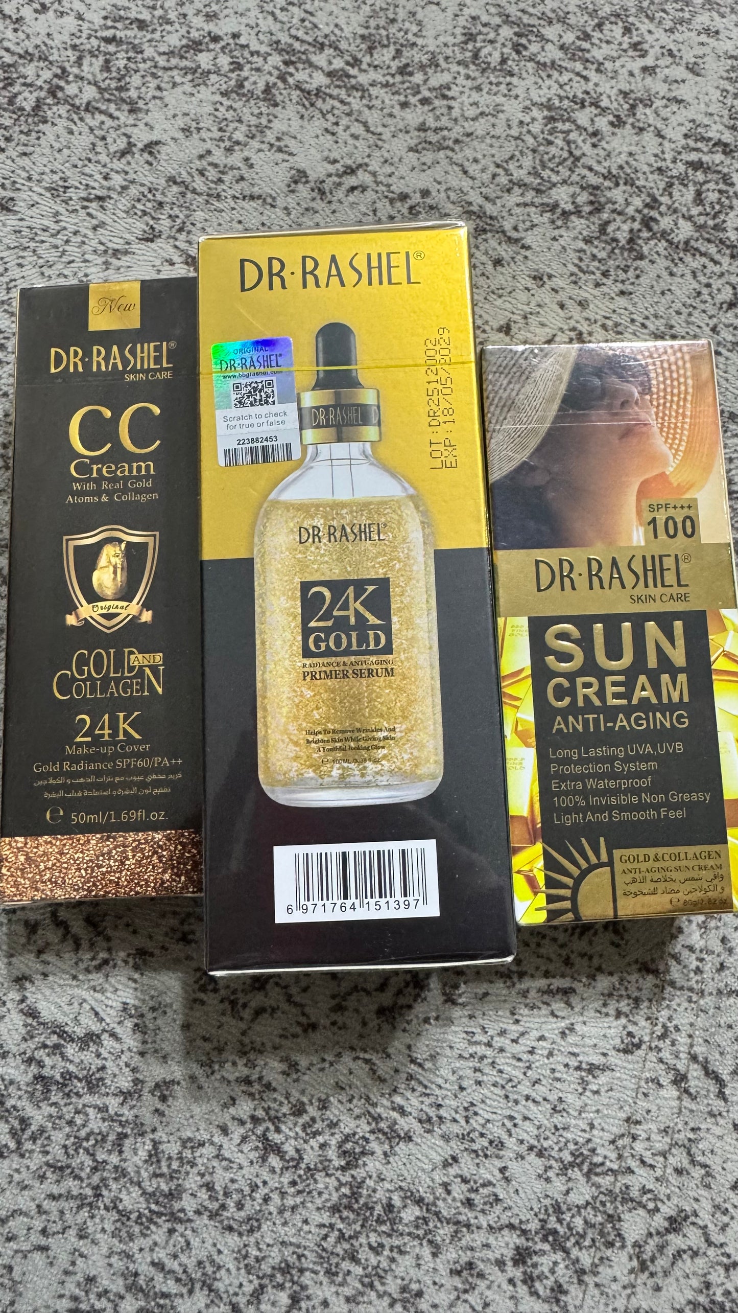 24K Gold Primer Dr.rashel original برايمر وسيروم الذهب  الأصلي - لترطيب البشرة وثبات الماكياج طوال اليوم
