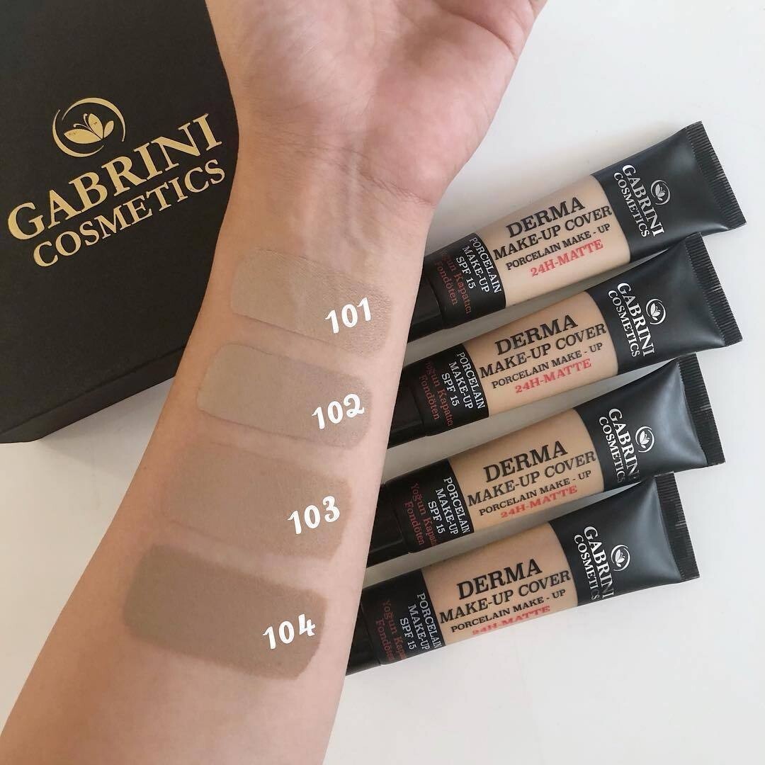 فوندوتا غابريني الأصلي 100% – لبشرة صافية وتغطية تدوم طويلاً Gabrini Derma Make-up Cover Foundation (Original)